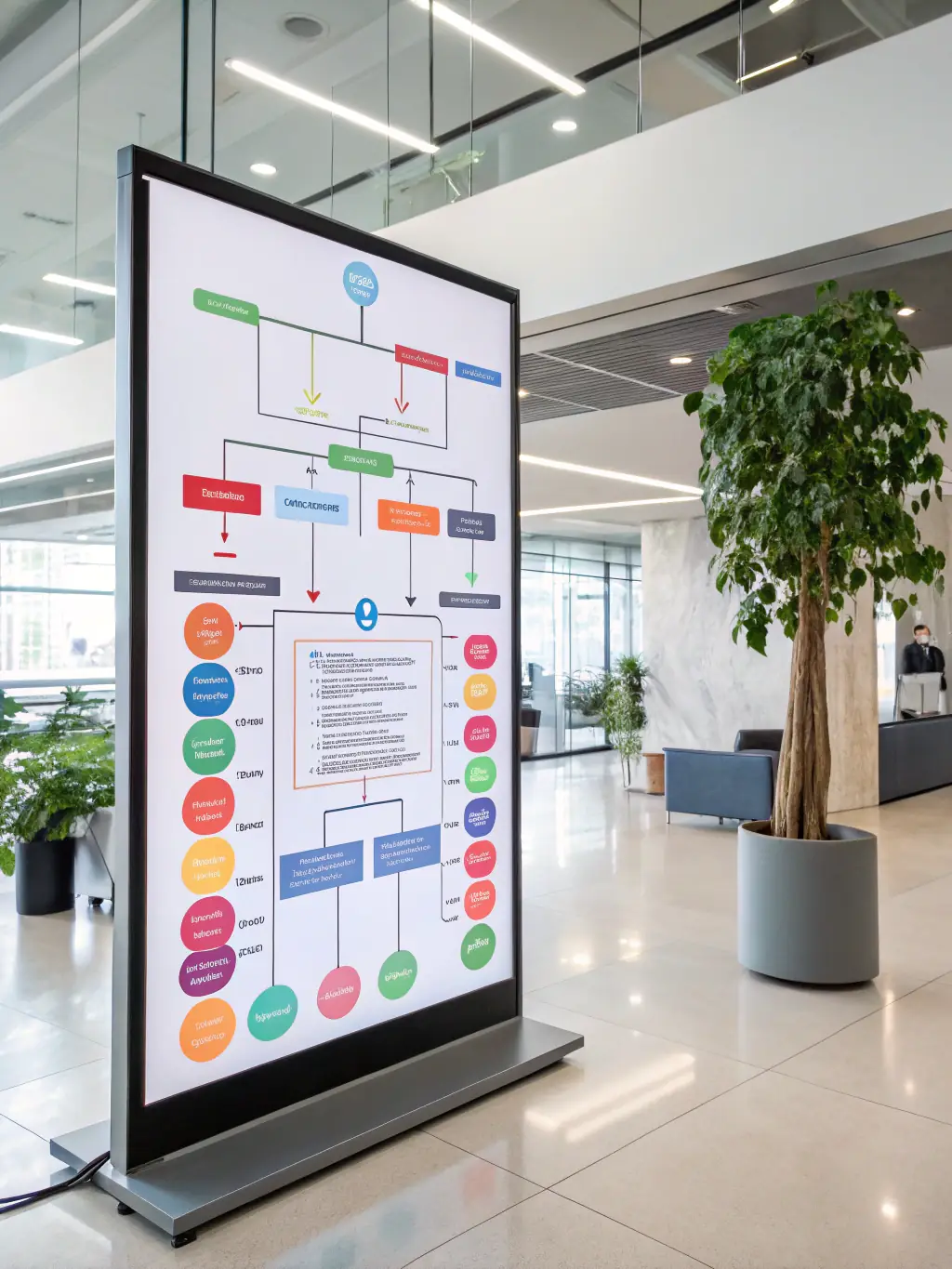 A visual representation of a well-structured organizational chart, symbolizing operational excellence. The chart highlights interconnected departments working in harmony.