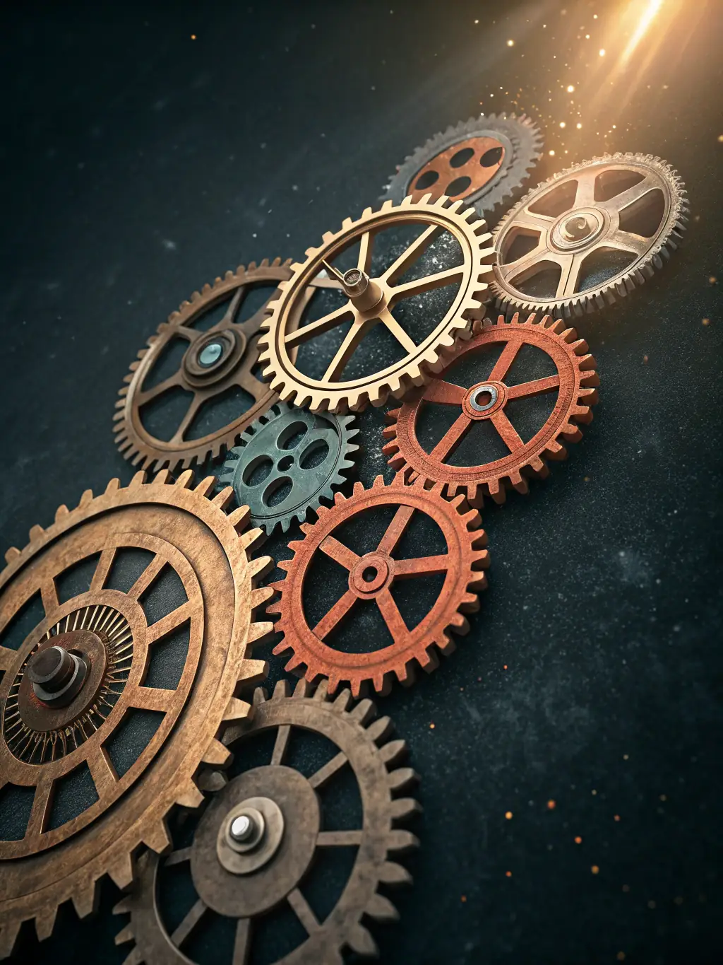 An image showing two gears interlocking perfectly, representing the alignment of sales and marketing efforts. The gears are metallic and set against a clean, modern background.